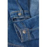 Denim - Jas - Blauw - Lange Mouwen - Drukknoopsluiting