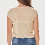 Only Onlsilvery v Neck Lurex Top Jrs Noos Dames t Shirt
