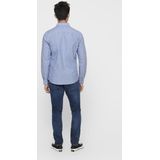Onsalvaro - Oxford Overhemd - Blauw - Katoen - Lange Mouwen