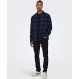 Only & Sons Onsgudmund Ls Checked Shirt Noos Herenhemd (1 stuk), Veelkleurig (Dress Blues)