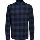Only & Sons Onsgudmund Ls Checked Shirt Noos Herenhemd (1 stuk), Veelkleurig (Dress Blues)