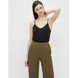 Pieces - Spaghetti Bandjes Hemd - Zwart - Katoen/Modal