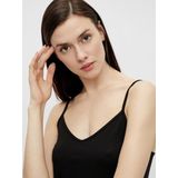 Pieces - Spaghetti Bandjes Hemd - Zwart - Katoen/Modal