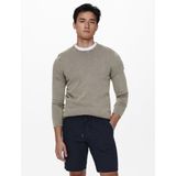 TOM TAILOR - Trui - Grijs Gemêleerd - Knitwear - Lange Mouw