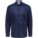Selected Homme - Oxford Overhemd - Navy - 53% Katoen 47% Organisch Katoen