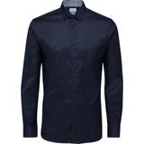 Selected Homme - Oxford Overhemd - Navy - 53% Katoen 47% Organisch Katoen