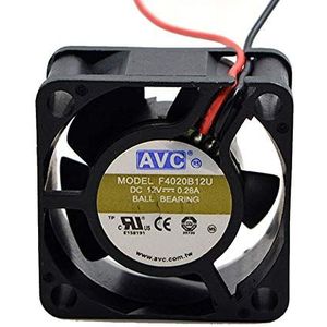 F4020B12U DC12V 0.28A 4CM 4020 2-line wind cooling fan