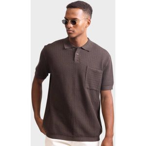 Redefined Rebel - RRFernando - Polo - Donkerbruin - Katoen