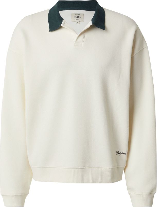 Redefined Rebel - Sweatshirt - Crème / Donkergroen - Losse Pasvorm