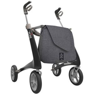 Carbon Ultralight Rollator Zwart - Brede maat inclusief tas