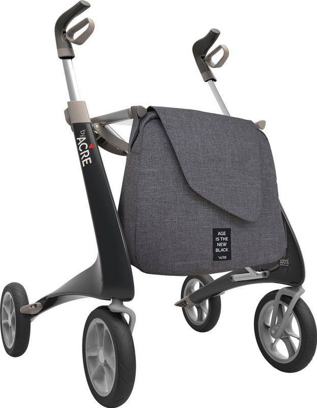 byACRE - Carbon Ultralight - Rollator - Zwart - Stijlvol Ontwerp