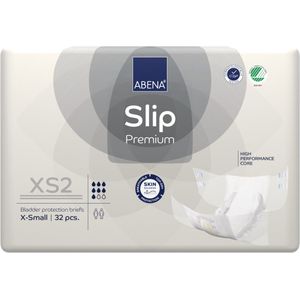 ABENA Incontinentie Slip Premium XS2 - Eendelig Verband ter Bescherming van Zwaar Urineverlies en (Dunne) Ontlasting - Perfecte Aansluiting door Flexibele Sluitstrips - 32 Stuks