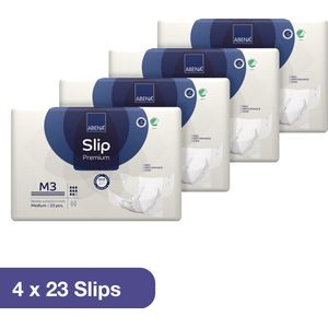 ABENA Incontinentie Slip Premium M3 - Eendelig Verband ter Bescherming van Zwaar Urineverlies en (Dunne) Ontlasting - Perfecte Aansluiting door Flexibele Sluitstrips - 92 Stuks
