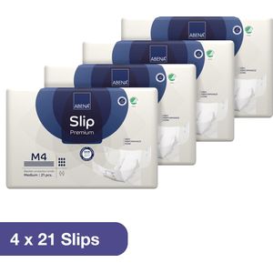ABENA Incontinentie Slip Premium M4 - Eendelig Verband ter Bescherming van Zwaar Urineverlies en (Dunne) Ontlasting - Perfecte Aansluiting door Flexibele Sluitstrips - 84 Stuks