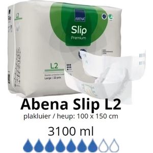 ABENA Incontinentie Slip Premium L2 - Eendelig Verband ter Bescherming van Zwaar Urineverlies en (Dunne) Ontlasting - Perfecte Aansluiting door Flexibele Sluitstrips - 22 Stuks