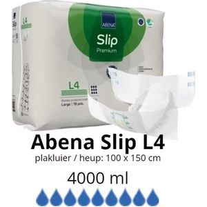 ABENA Incontinentie Slip Premium L4 - Eendelig Verband ter Bescherming van Zwaar Urineverlies en (Dunne) Ontlasting - Perfecte Aansluiting door Flexibele Sluitstrips - 18 Stuks