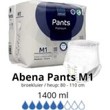 ABENA Pants Premium M1 - 15x Absorberend Broekje, te Dragen als Gewoon Ondergoed - Voor het Verlies van Flinke Scheuten Urine en (Dunne) Ontlasting - Heupomvang 80-110 cm - Absorptie 1400 ml