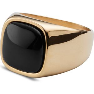 Lucleon - Heren - Edelsteen Ringen - Zwarte Onyxsteen - Zwart