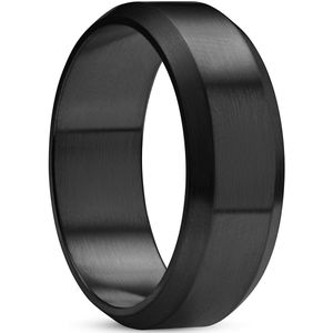 Lucleon - Heren - Roestvrij Staal Ringen - Zwart