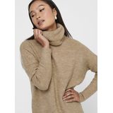 Gebreide Jurk - Waterval Hals - Lange Mouwen - Loose Fit