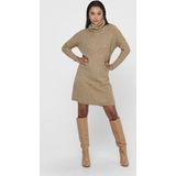 Gebreide Jurk - Waterval Hals - Lange Mouwen - Loose Fit