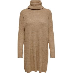 Gebreide Jurk - Waterval Hals - Lange Mouwen - Loose Fit
