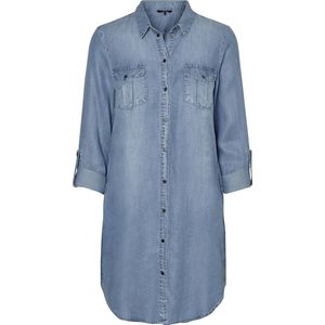 Vero Moda Vmsilla Ls Short Dress Lt Bl Ga Noos Dames Jurk