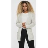 VERO MODA Vmno Name LS Cardigan - Lichtgrijs - Dames - Cardigan