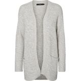 VERO MODA Vmno Name LS Cardigan - Lichtgrijs - Dames - Cardigan