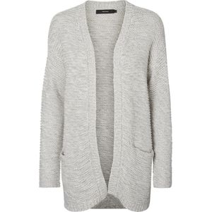 VERO MODA Vmno Name LS Cardigan - Lichtgrijs - Dames - Cardigan