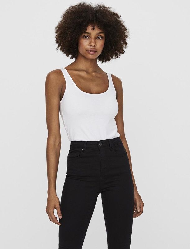 Vmmaxi - Tanktop - Zwart - Mouwloos - U-Hals - Regular Fit