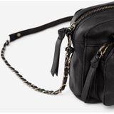 Pieces Naina Leather Cross Over Bag - Black - Maat ONE SIZE