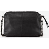 Pieces Naina Leather Cross Over Bag - Black - Maat ONE SIZE