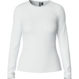 Pieces dames ondershirt lange mouw - Long Tee - Wit