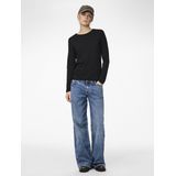 Pieces dames ondershirt lange mouw - Long Tee - Zwart
