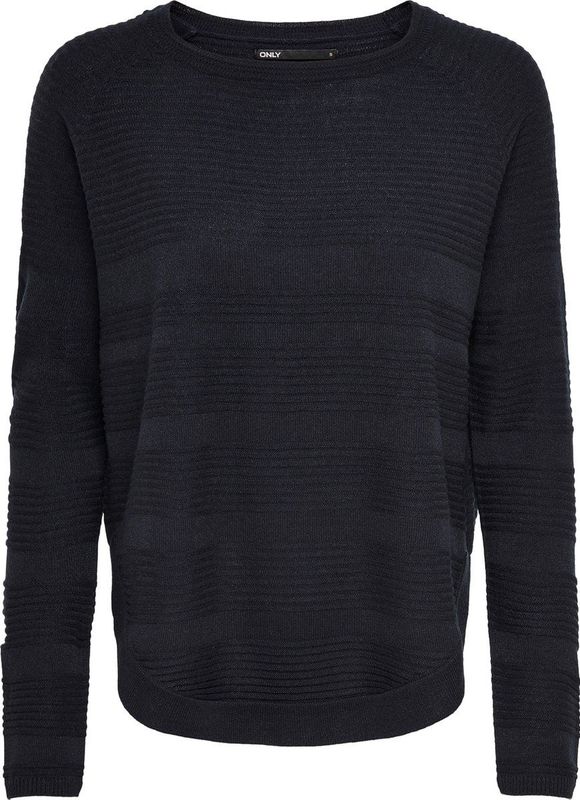 Onlcaviar - Gebreide Pullover - Blauw - Katoen - Regular Fit