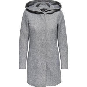 Winterjasje - Light Grey Melange - Met Capuchon - Lange Mouwen
