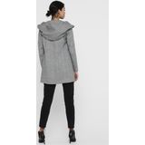 Winterjasje - Light Grey Melange - Met Capuchon - Lange Mouwen