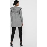 Winterjasje - Light Grey Melange - Met Capuchon - Lange Mouwen
