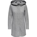 Winterjasje - Light Grey Melange - Met Capuchon - Lange Mouwen