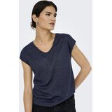 ONLY - T-shirt - Rood - Polyester - Viscose en Metaalvezels