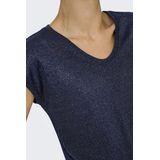 ONLY - T-shirt - Rood - Polyester - Viscose en Metaalvezels