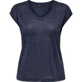 ONLY - T-shirt - Rood - Polyester - Viscose en Metaalvezels