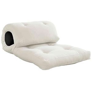 Karup Design, wrap, futon fauteuil, frame: natuur, matras: donkergrijs, katoen, eenpersoonsbed