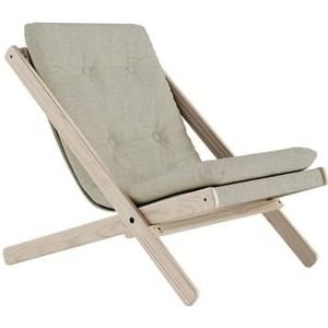 Karup Design, Boogie, Futon fauteuil, frame: ongelakt, matras: linnen, H: 75, B: 65, L: 88