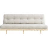Karup Slaapbank Lean - Comfortabele slaapfunctie en futonmatras - Naturel - Ruw grenenhout