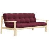 Unwind (Schlaf-)Sofa Naturholz/Burgund – 134101710