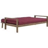 Knob (Schlafsofa) braun/burgund – 135106710