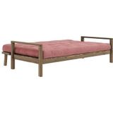 Knob (Schlafsofa) braun/sorbetrosa - 135106516