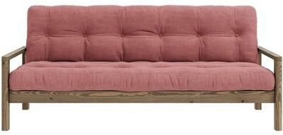 Knob (Schlafsofa) braun/sorbetrosa - 135106516